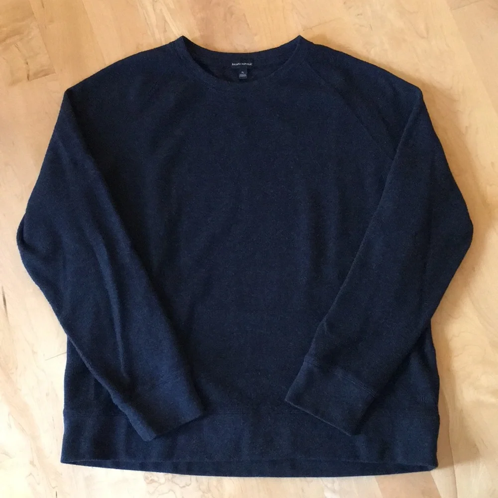 BANANA REPUBLIC | Men's Midweight Long Sleeve Cotton Blend Top